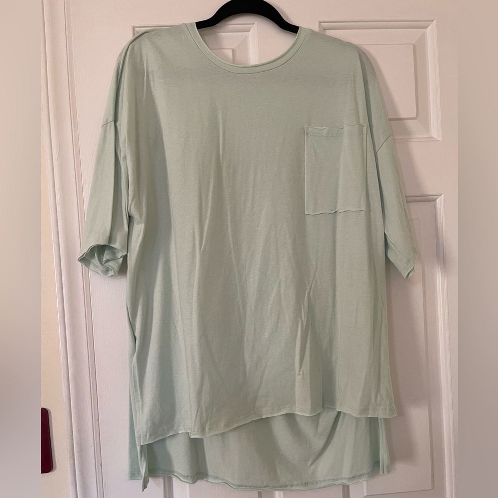 Zenana Mint Green Slouchy T-Shirt
